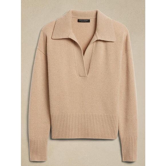 BANANA REPUBLIC Women's Luna Cashmere Sweater Size XS In Sandstorm - Picture 3 of 9